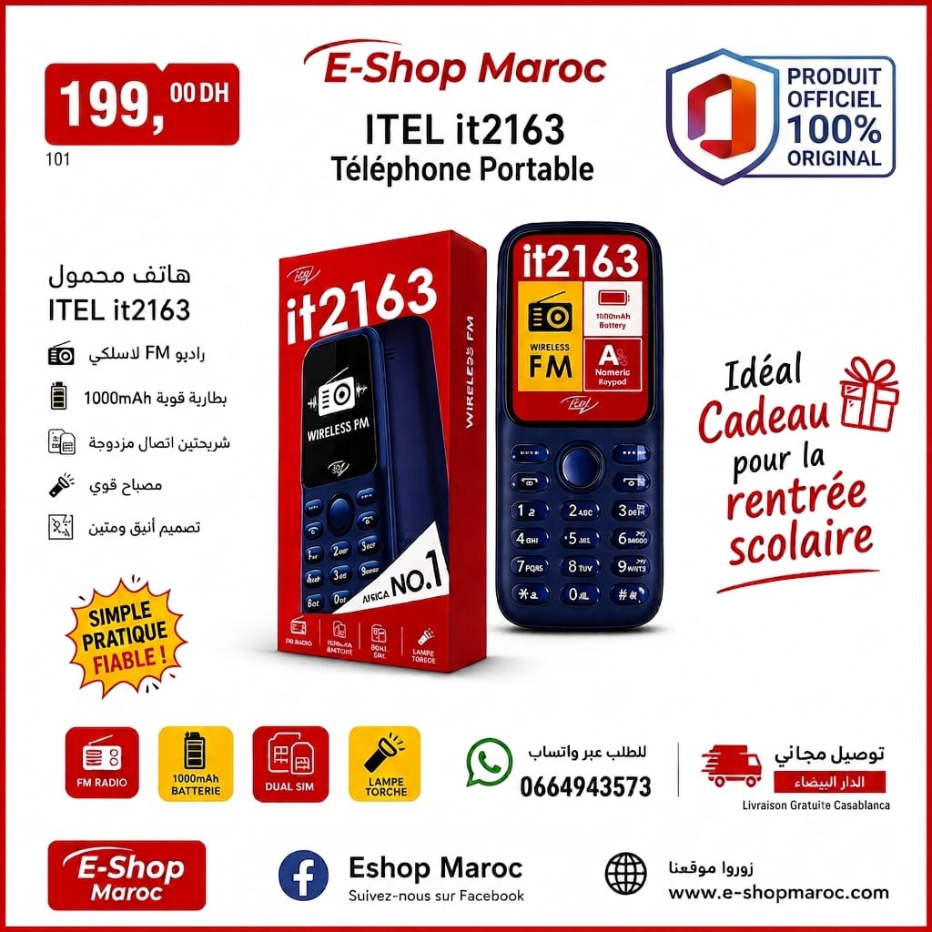 TÉLÉPHONE PORTABLE ITEL